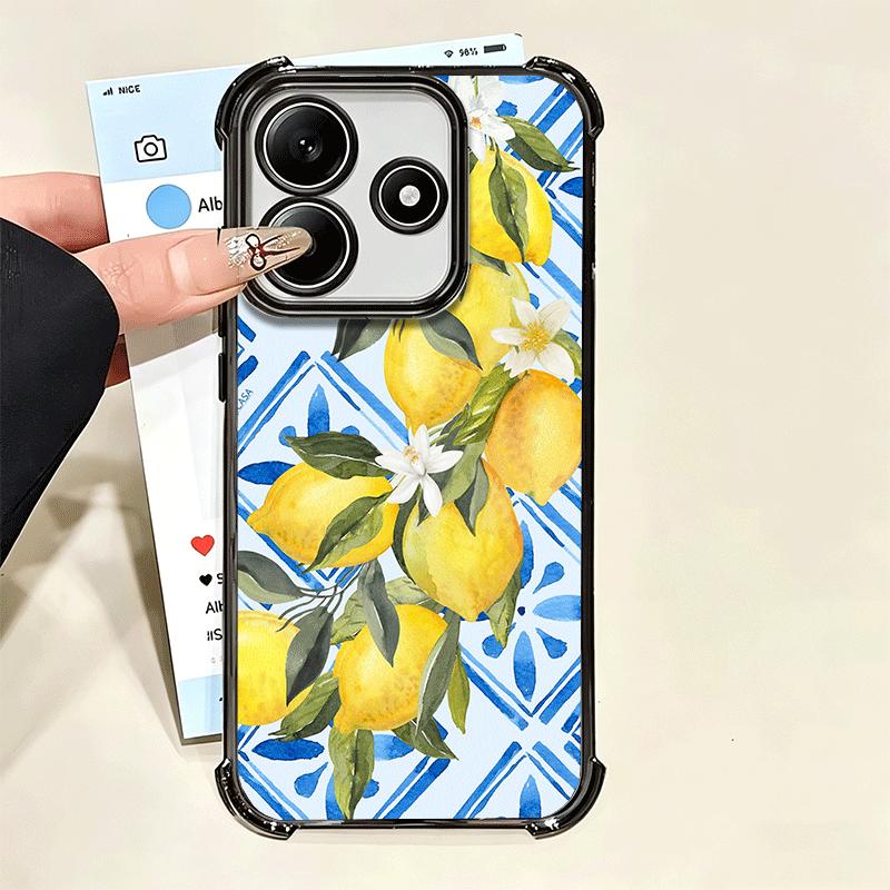 Summer Fruits Lemon Soft Phone Case For Xiaomi Poco X7 X8 Pro Max X6 X5 X3 F8 Ultra F7 M8 M7 M5S Redmi 15C 15A 15 14C 13C 12C 13