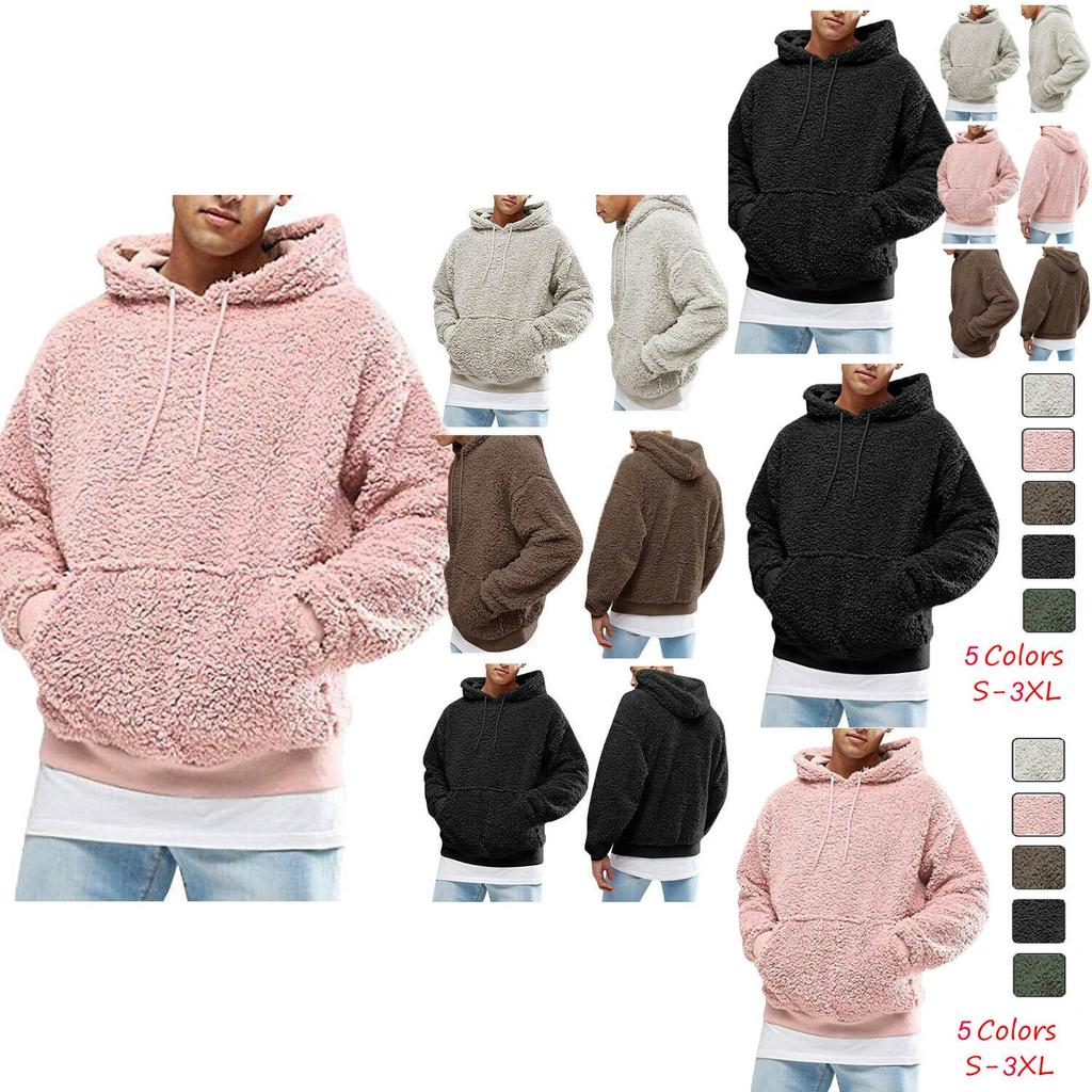 Herren Winter Flauschiger Hoodie Pullover Stilvolles Fleece Sweatshirt für Ultimative Wärme