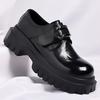 Frühling Koreanische Version von formellen lässigen Derby-Schuhen Herrenlederschuhe Britischer Stil vielseitige Plateau trendige Herrenschuhe