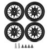 4Pcs Remote Control Car Metal Axle Tire Set Accessory for WPL D12 Truck Model Car