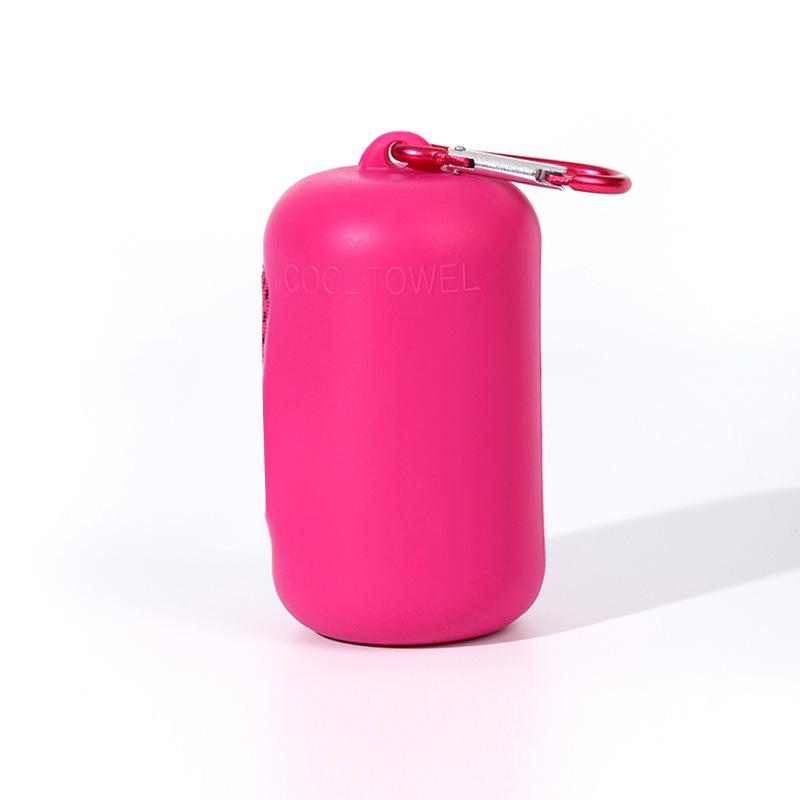Customizable Quick-Dry Cooling Towel with Portable Silicone Sleeve for Outdoor Sports