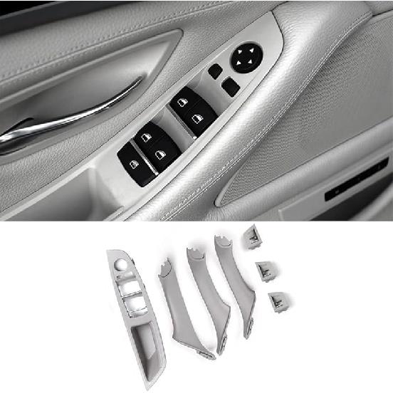 

Крышка дверной ручки для Bmw 5 серии F10 2011-2016, сменная внутренняя дверная ручка, декоративная крышка 520i 528i 530i 535d 535i 550i(Цвет углеродного волокна) серый