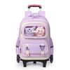 MIAOQIAO Girls' Two-Wheel Rolling Backpack