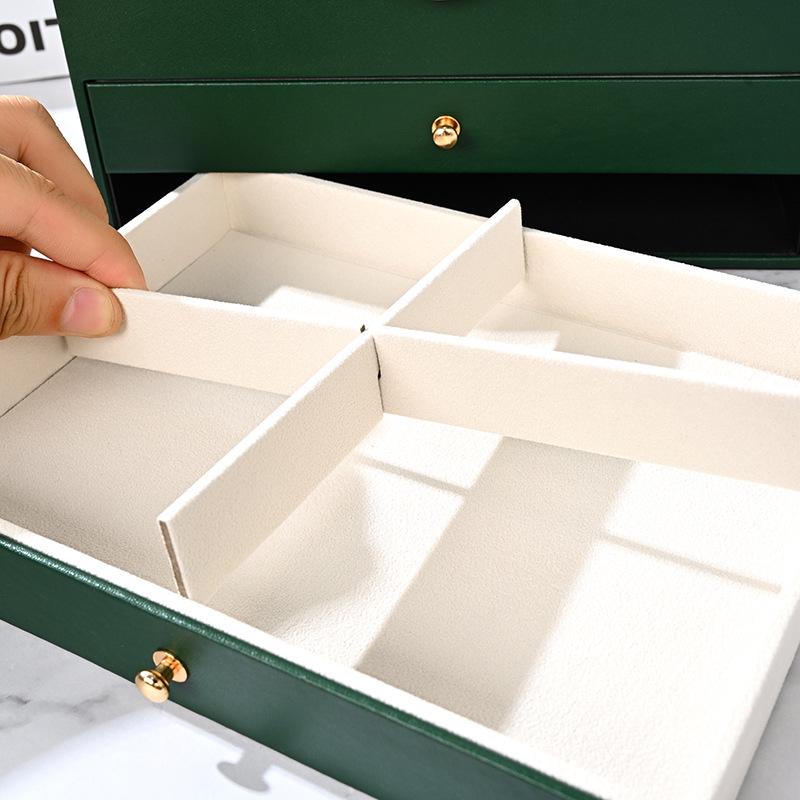 Luxury Multi-Layer Anti-Oxidation Jewelry Storage Box with Large Capacity for Earrings
