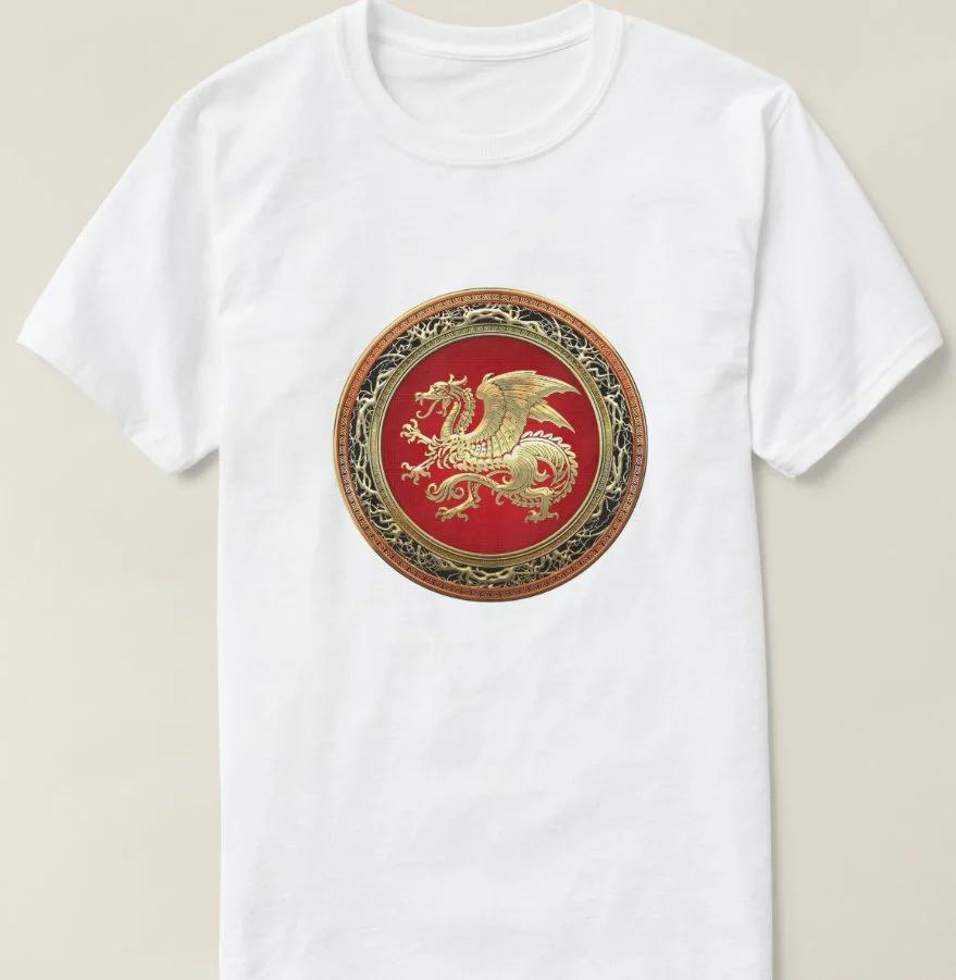 Icelandic Dragon Sacred Symbols Coat of Arms of Iceland T Shirt Short Sleeve 100 Cotton Casual Tshirts Loose Top Size S3XL
