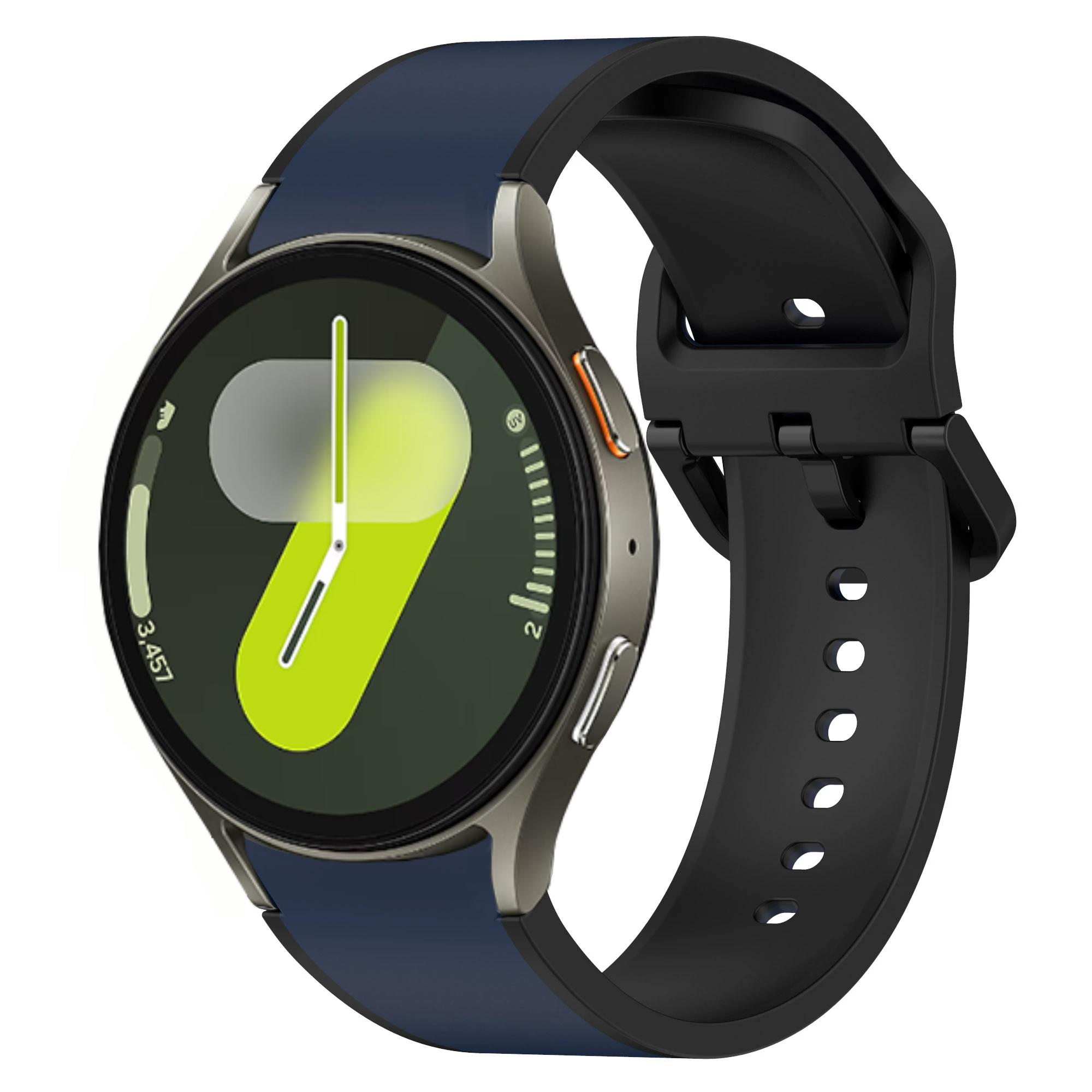 

Силиконовый ремешок без зазора для Samsung Galaxy Watch 7 6 5 4 5Pro 44мм 40мм 45мм Мягкий браслет Galaxy Watch 6/4 Classic 43мм 47мм Ремешок Watch 4-4Classic