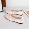 Flat Shoes Women Plus Size 44  Spring Square Head Shallow Mouth Single Shoes Flat Sole Versatile Soft Sole Bow Women's Shoes