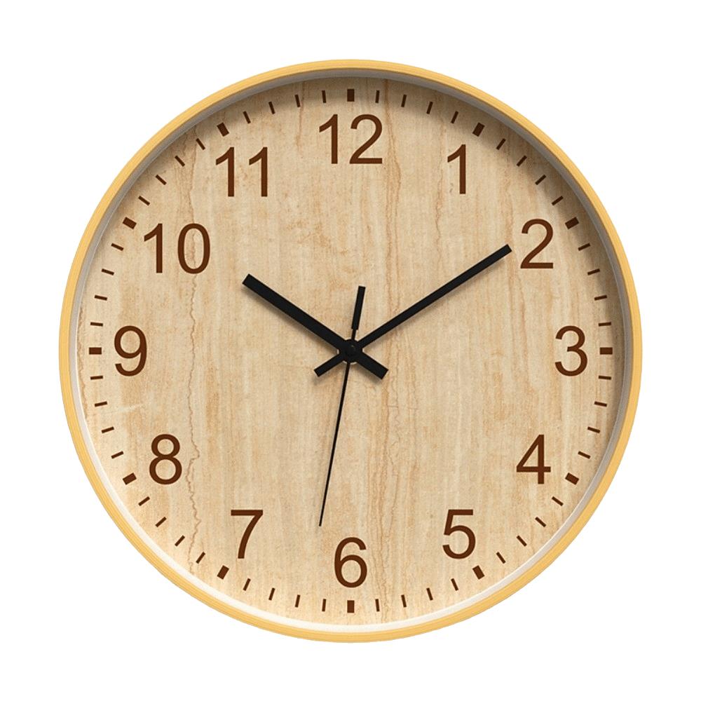 12 Inch Teaching Kids Wall Clock Silent Quartz Wall Clock Minimalist Wooden Wall Clock Office