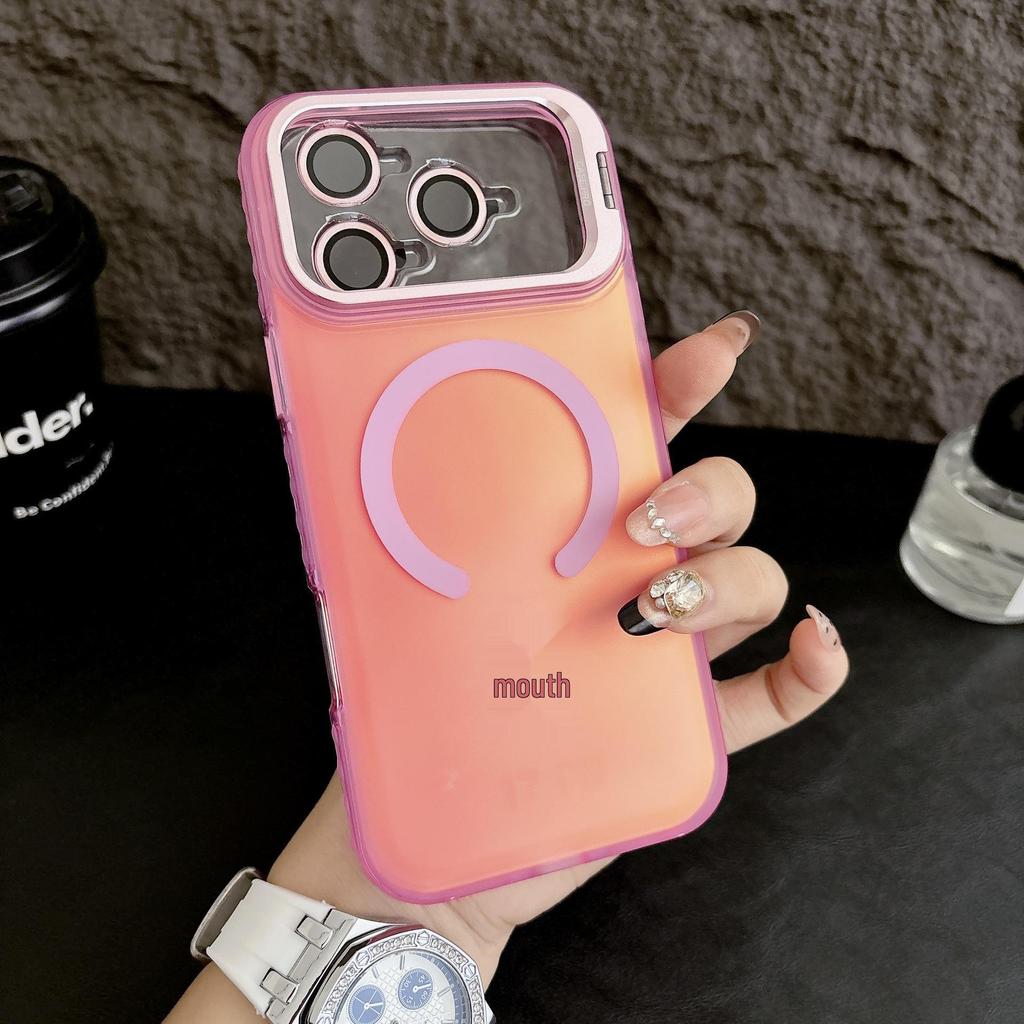 Apple Laser Magnetische Hülle: Kompatibel mit iPhone 17 Pro Max, 16 Linsenaufkleber, Ständer 15, Hautgefühl 14, Schutzhülle 13.