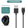 Kissmart Oplader voor Garmin Instinct 3 2 2S 2X, Vervangende USB-oplaadkabel Plus een Groene Siliconen Oplaadpoort Beschermer Stofdichte Stekker voor