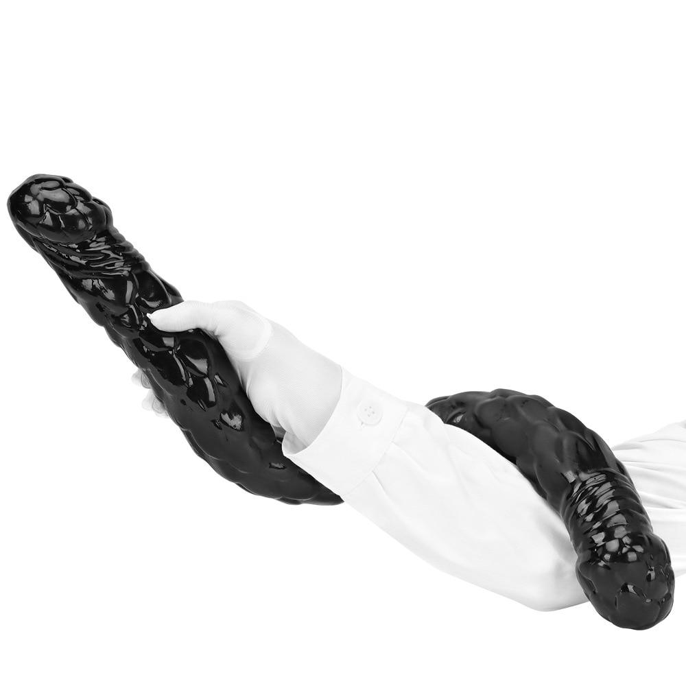 Dildo cu două capete Super lung Plug anal simulat Masturbator lesbian Penis realist Jucărie sexuală Gay Fisting BDSM