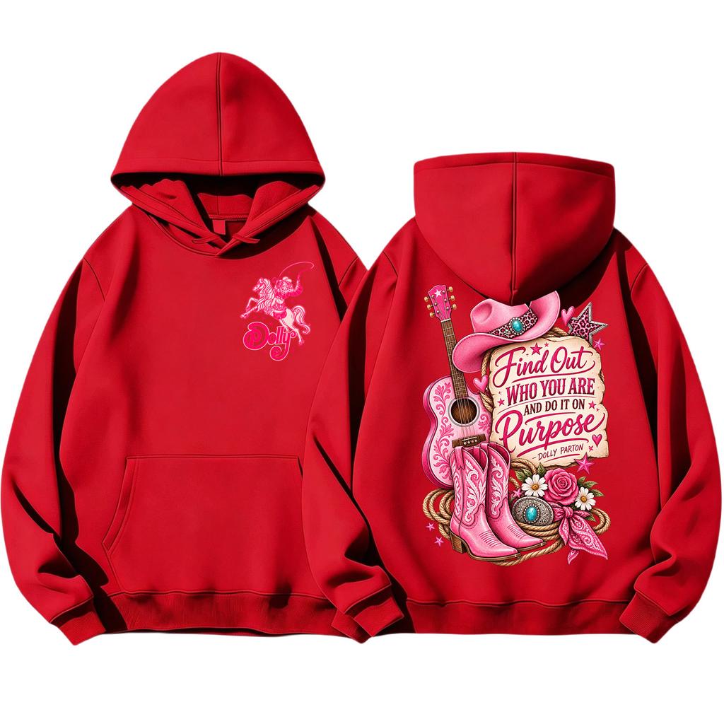 Günlük Rahat Giyim İçin Unisex Hafif Uzun Kollu Baskılı Kapüşonlu Sweatshirt