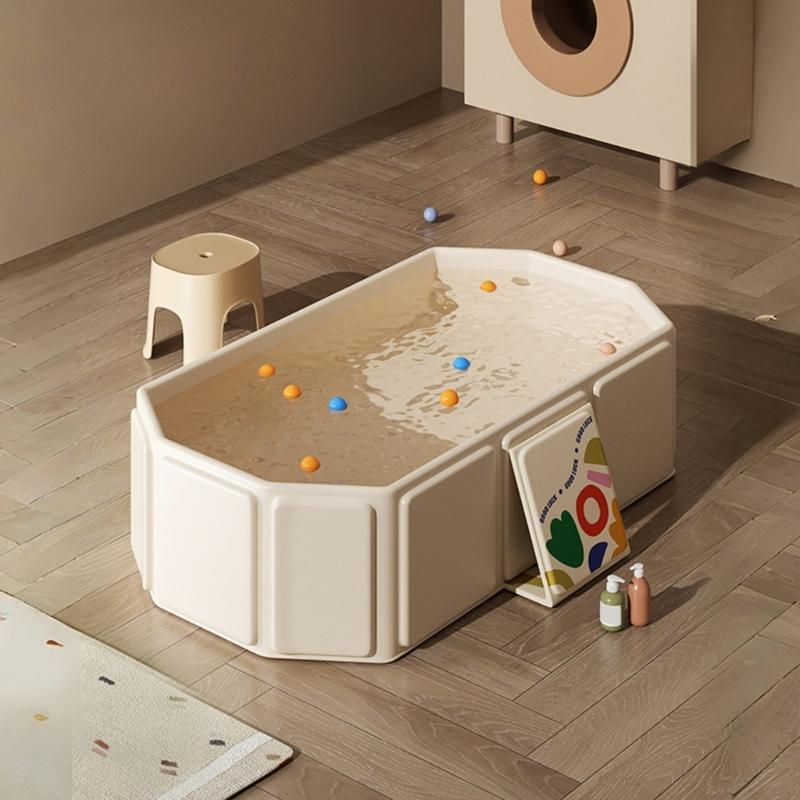 Draagbaar & Opvouwbaar Babybadje Grote Capaciteit Babybadkuip voor Comfortabel Baden van Pasgeborenen Thuis Dagelijks