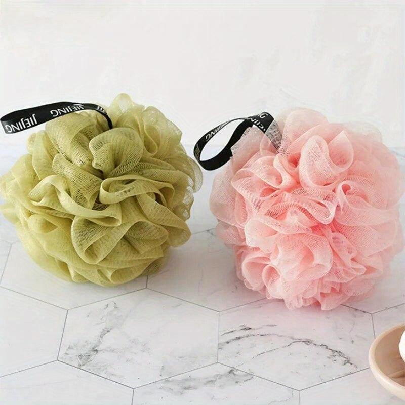 Sfere di spugna da bagno in rete morbida Spazzola per pulizia in nylon Soffio per doccia Detergente per il corpo Scrubber esfoliante Sfera da bagno Forniture per il bagno