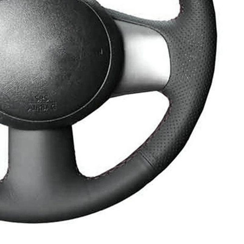 Non-Slip Black Microfiber Leather Braid Car Steering Wheel Cover For Nissan March Sunny Versa 2013 Almera Car