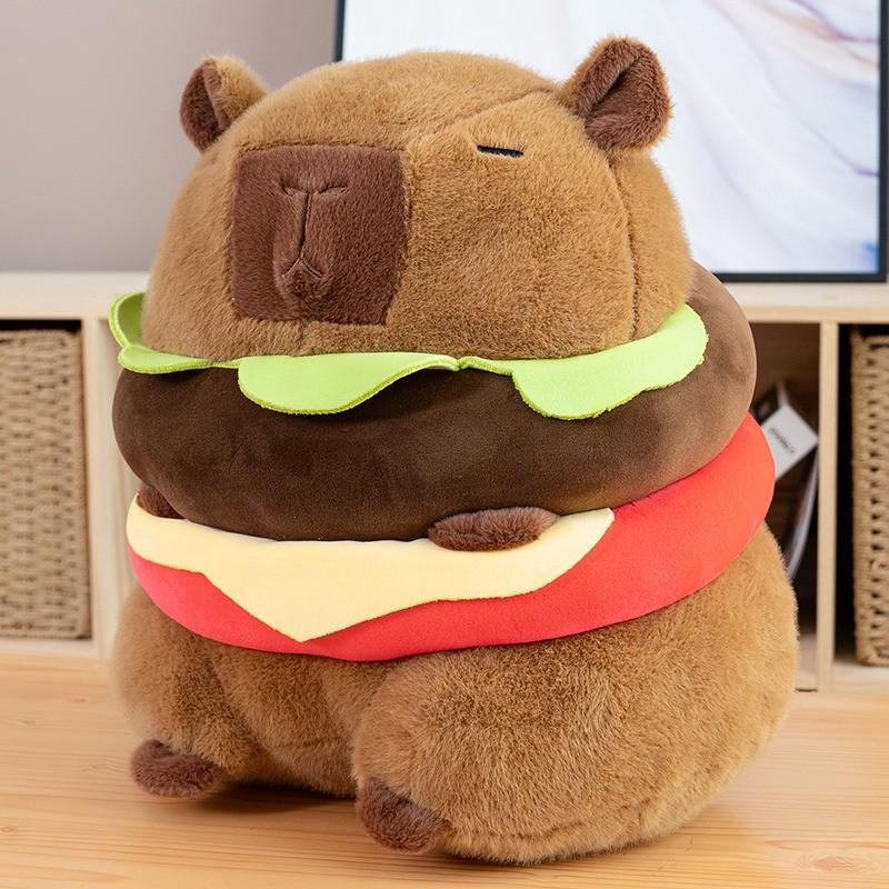Hamburger Kapybara Roztomilá Kapybara Plyšové zvířátko Kapybara Plyšové hračky Kawaii Kapybara Kapybara Plyšák Nejlepší dárek k narozeninám