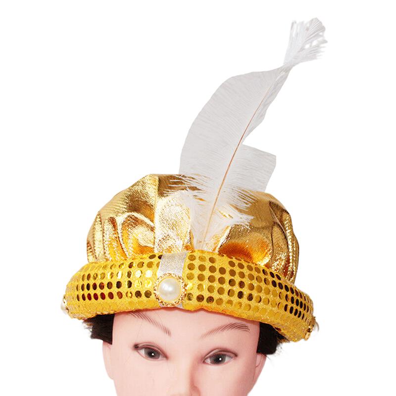 Aladdin Hat Halloween Masquerade Children Party Myth Arab Hats Stage Show Cosplay Costume Props For Holiday Dance Performances