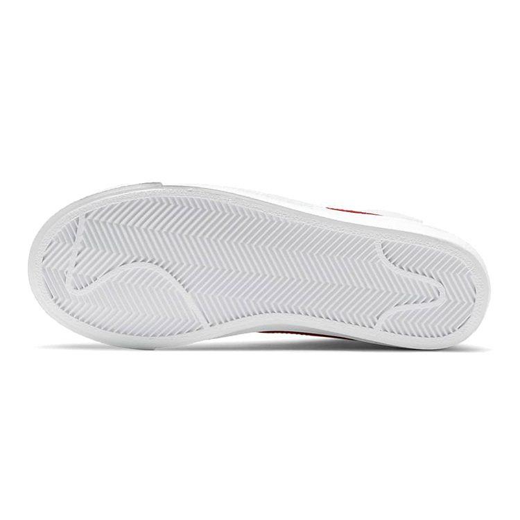 Nike Blazer Mid 77 Slip Resistant Cushioning Abrasion Resistant Mid top Skateboard Shoes White Red Unisex DA4086-102
