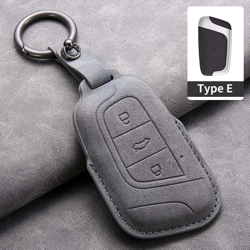 

3 Button Car Fob Key Cover Case Bag Protector Shell Holder For Chery Eq1 Little Ant Smart Remote Keyless Fob Keychain Keyring