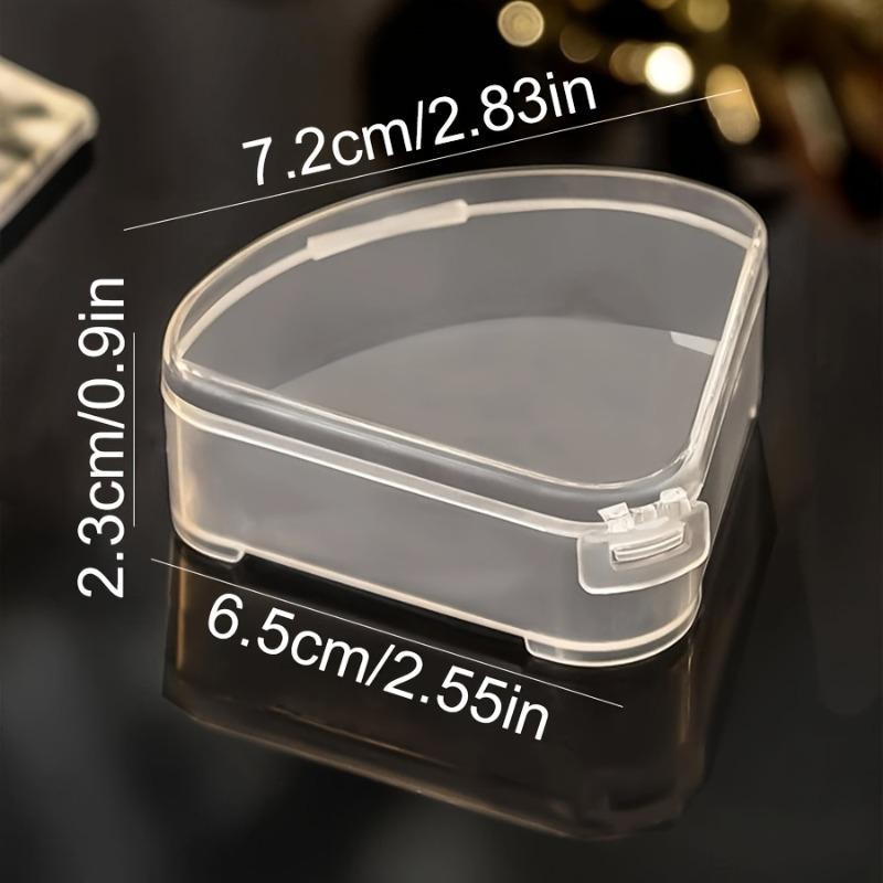 

12/4pcs Transparent Triangle Empty Storage Box Portable Makeup Puff Cosmetic Storage Box Can Hold Triangle Mixing Jewelry Box