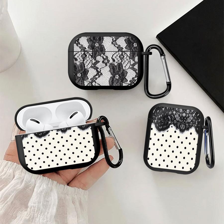Lace Flowers Earphone Cases Cover Case For Airpods 3 4 2 Pro3 Pro2 Pro 1
