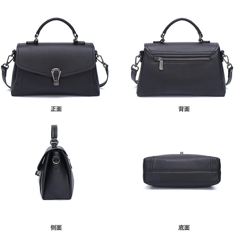 Leather Bag Women's New Handbag Women's Work Commuting Niche High-end Cowhide Messenger Bag Women