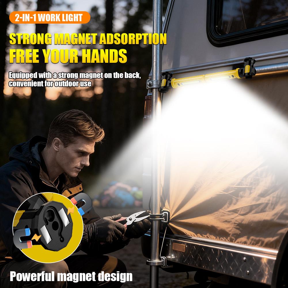 Mechanic Under Hood Light 4000mAh Rechargeable Cordless Car Hood Light 2000LM with Hooks for Inspection Workshop Emergency