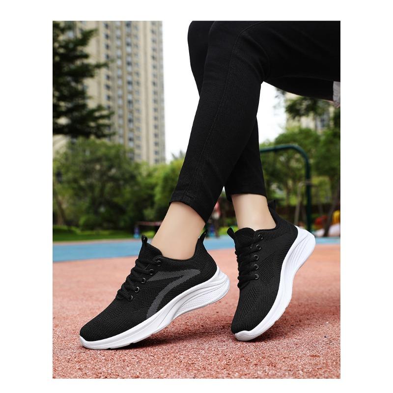Women's Breathable Knit Casual Running Shoes, Soft-Soled Comfortable Senior Leisure Footwear.