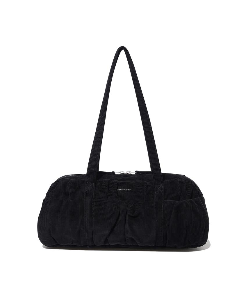 Covernat Woman Clover Heart Bubble Corduroy Duffle Bag Black