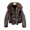 Womens Winter Puffer Coat With Detachable Faux Fur Collar Loose Fit Warm Cotton-Padded Jacket Cold Weather