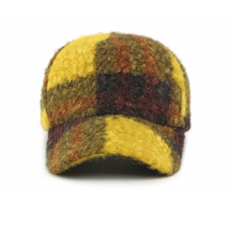 Autumn Winter Warm High Top Cap Men Women Plush Hard Top Baseball Cap
