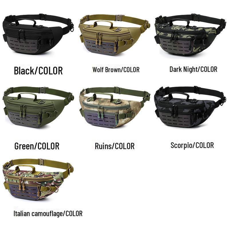 Men's Multifunctional Outdoor Waist Bag - Large Capacity for Running, Fishing, and More