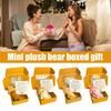 Handmade Mini Plush Bear In Box with Inspirational Card Hand-woven