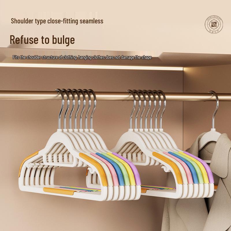 Rainbow Non-Slip Dual-Use Clothes Hanger - Wet & Dry Plastic Multifunctional Support