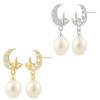 925 Sterling Silver Star and Moon Earrings: Elegant, Versatile Studs for Women