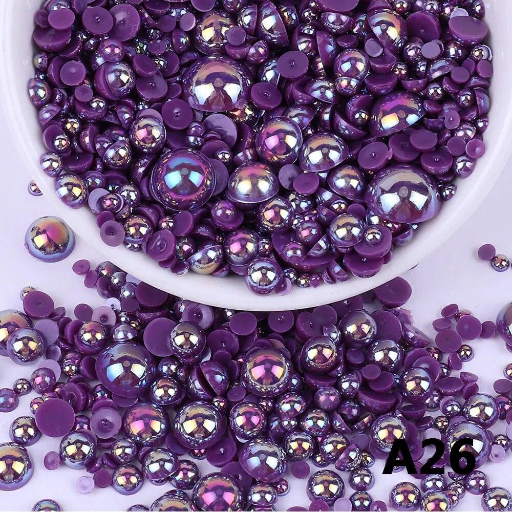 

Случайный микс 3-10 мм AB цвет полукруглые бусины из АБС-пластика искусственный жемчуг бусины с плоской задней частью для DIY украшения ногтей Декор Изготовление ювелирных изделий A26
