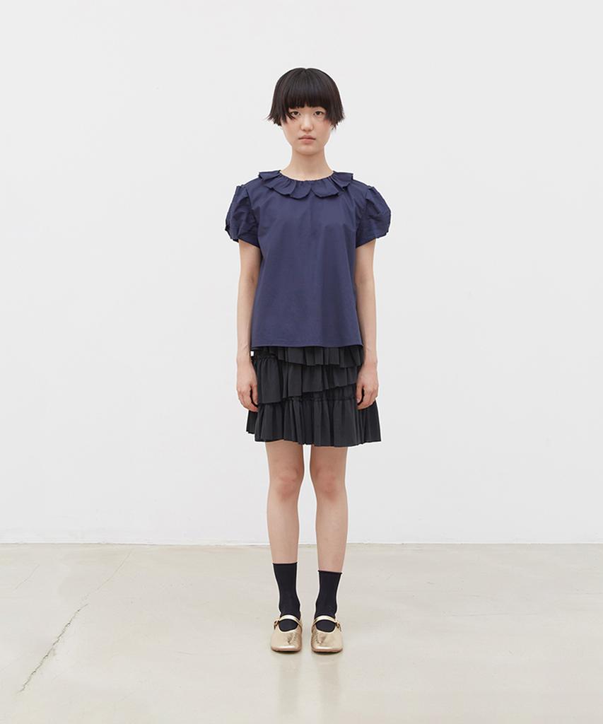 Koseumoseu Layered Frill Skirt (Black)