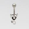 3x Devil Heart Crystal Surgical Steel Navel Belly Buckle for Family Gatherings