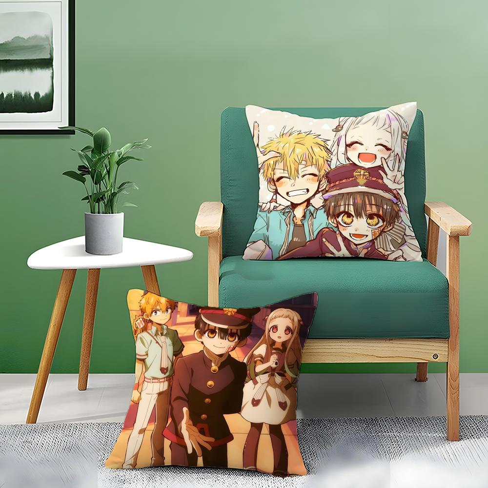 Cartoon T-Toilet-Bound Hanako-Kun Pillow Case Pattern Printed Pillowcase For Living Room Sofa Cushion Cover & Bedroom Decor