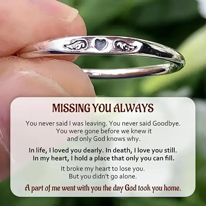 

Angel Heart Wings Ring: Elegant Heart-shaped Tail Ring for Women - European and American Trendy Jewelry Size 9 серебряный