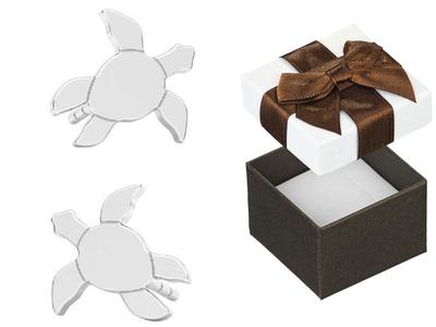 Boucles d'oreilles Argent Tortues Aquatiques Marines Femmes Puces Tortues Plaques Tortue