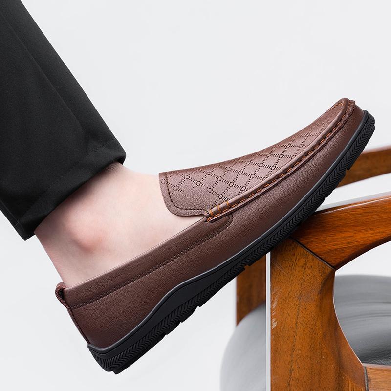 Fashion High Quality Soft and Comfortable Loafers Luxurious Leather Business Office Men Shoes High-end Elegant Flat Wear-resistant Shoes