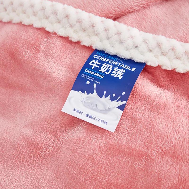 Pătură de iarnă îngroșată, caldă, pătură confortabilă de dormit pentru pat dublu, birou, siesta, mașină, pătură de călătorie, cuvertură de pat