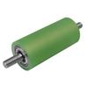 Polyurethane Coated Idler Wheel with Double Head Toothed Belt and Threaded Shaft for Non-Powered Conveyor Systems.