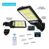 Outdoor Solar LED Lights Waterproof 8000Lumen Super Bright Wall Lamp With Motion Sensor Remote Control Garden Street Light