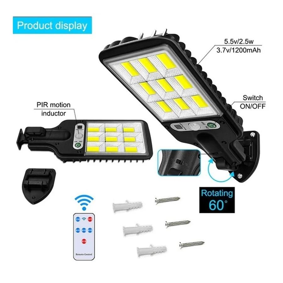 Outdoor Solar LED Lights Waterproof 8000Lumen Super Bright Wall Lamp With Motion Sensor Remote Control Garden Street Light