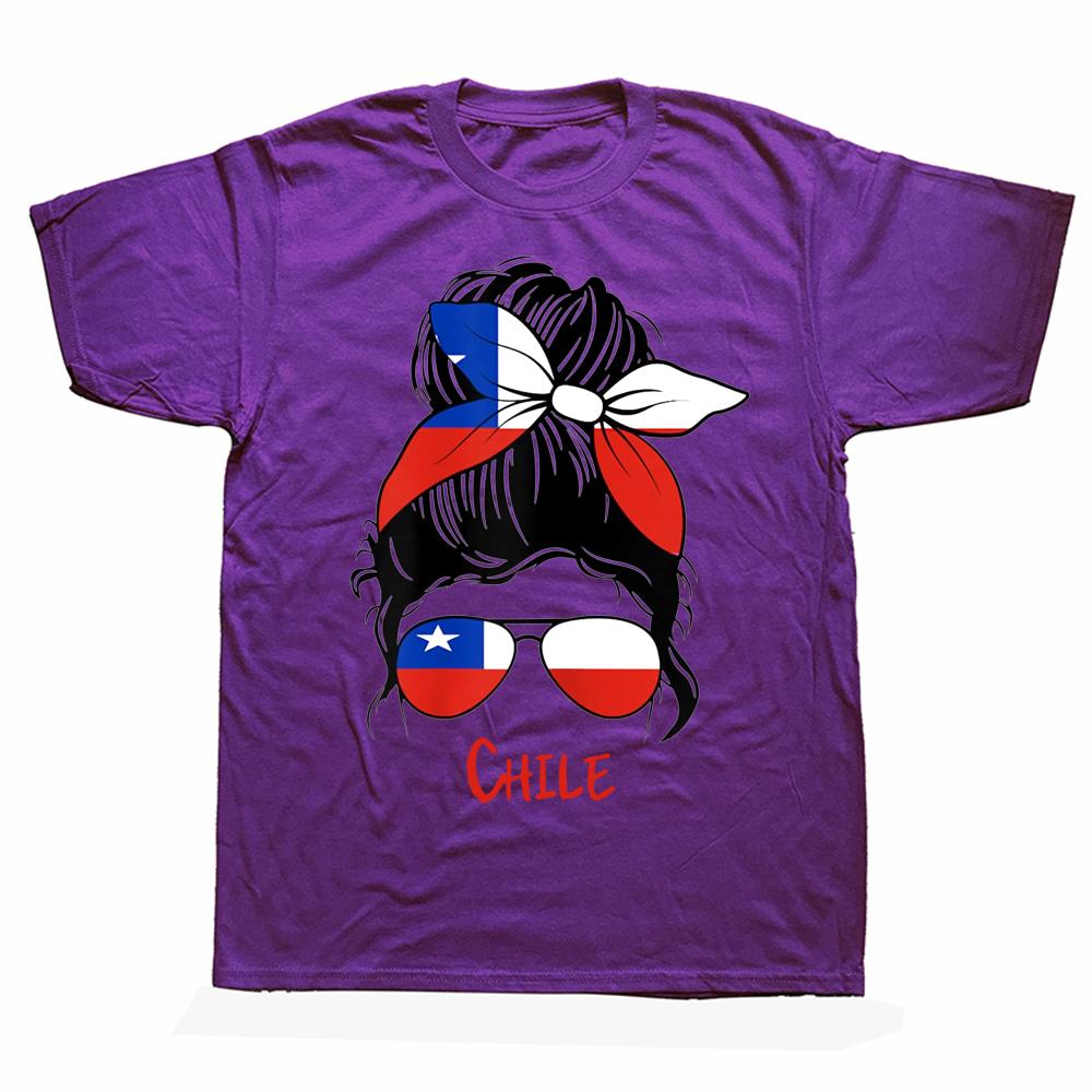 Roliga Chilenska Chile Flick Flagga T-shirts Sommarstil Grafisk Bomull Streetwear Kortärmad Födelsedagspresenter T-shirt Herrkläder