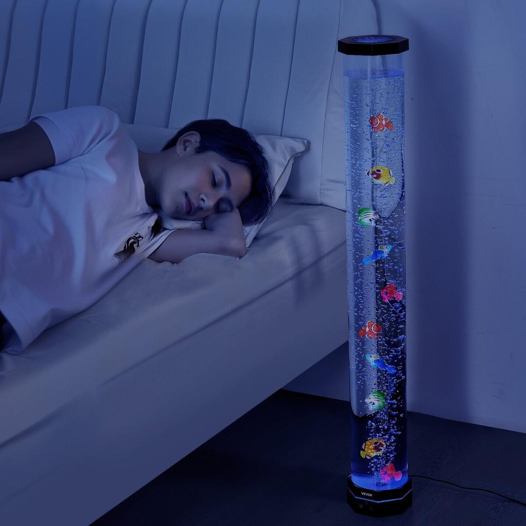 Bubble Tube Lamp 16 Color 1 m Sensory Aquarium Lamp for Relief Calming