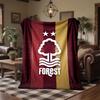 Coperta in Pile a Tema Nottingham Forest Morbida e Accogliente in Peluche per Camera da Letto Divano Viaggio