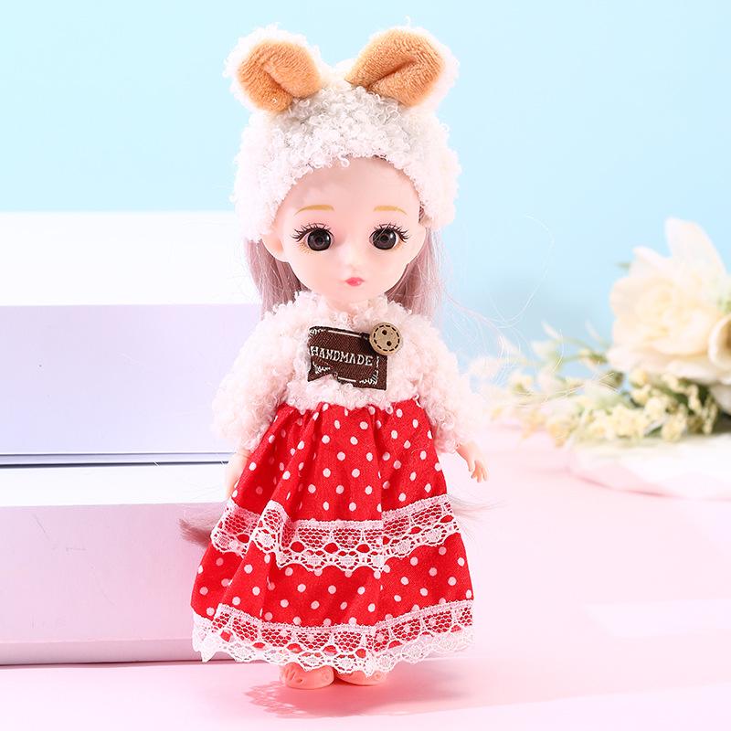 Color Light Doll Xiao Mengmeng Traje de Princesa Vestido de Niña Vestir 13 Articulaciones Muñeca de 6 Pulgadas Juguete Casa de Juego